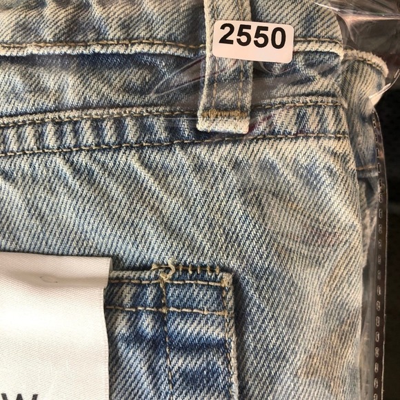 FRAME The Low Boot Jeans Biodegradable Distressed Denim Indigo Summit NWT Sz 32 - Picture 10 of 10